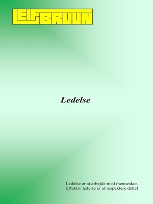 cover image of Ledelse